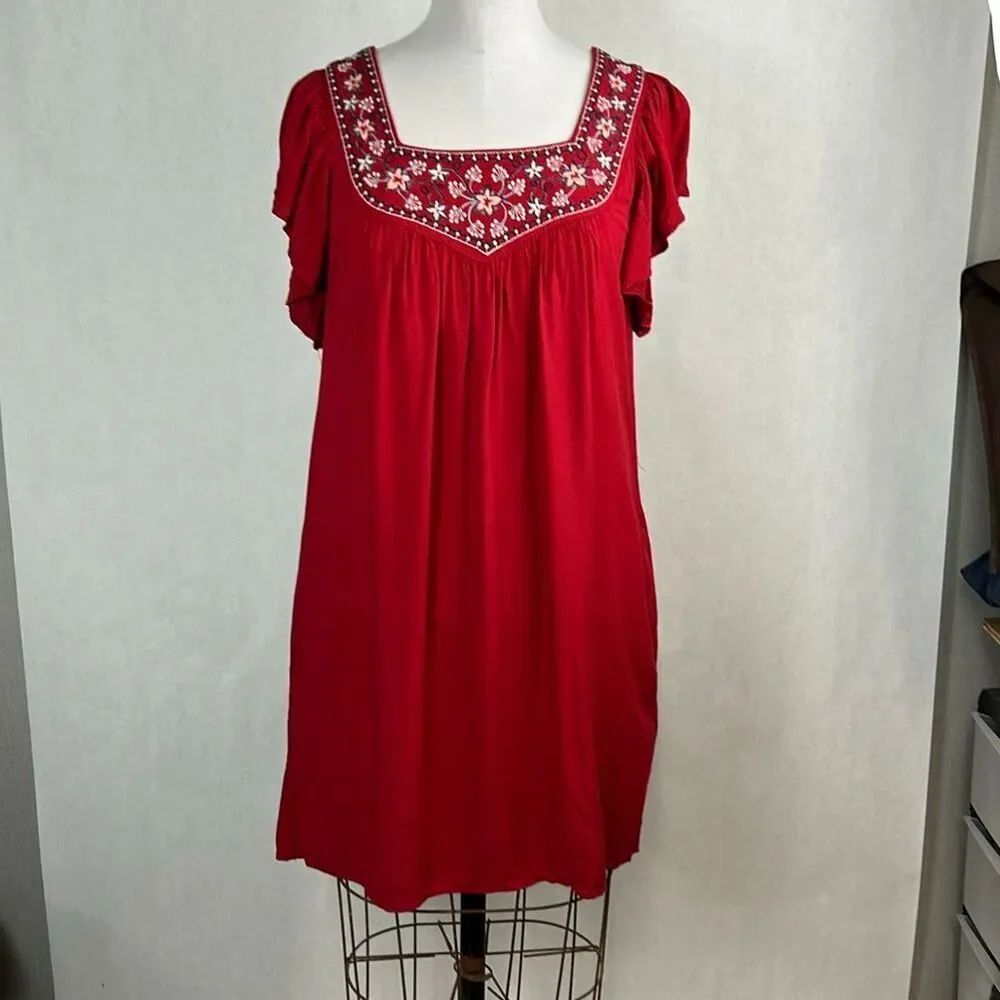 Max Studio Casual Dress Size Medium Sleeveless Lightweight Print Mini
